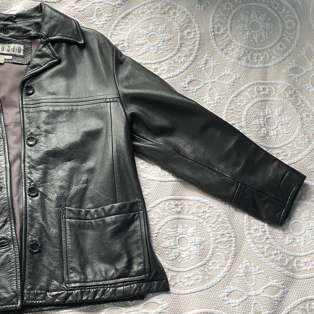 Siena Studio Black Leather Jacket - Picture 4 of 12